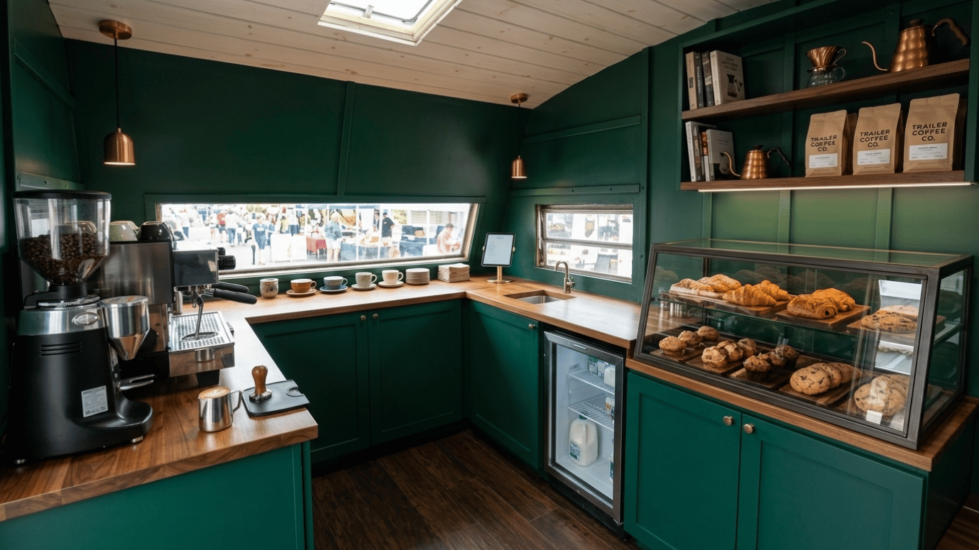 Vintage "The Emerald" trailer conversion details